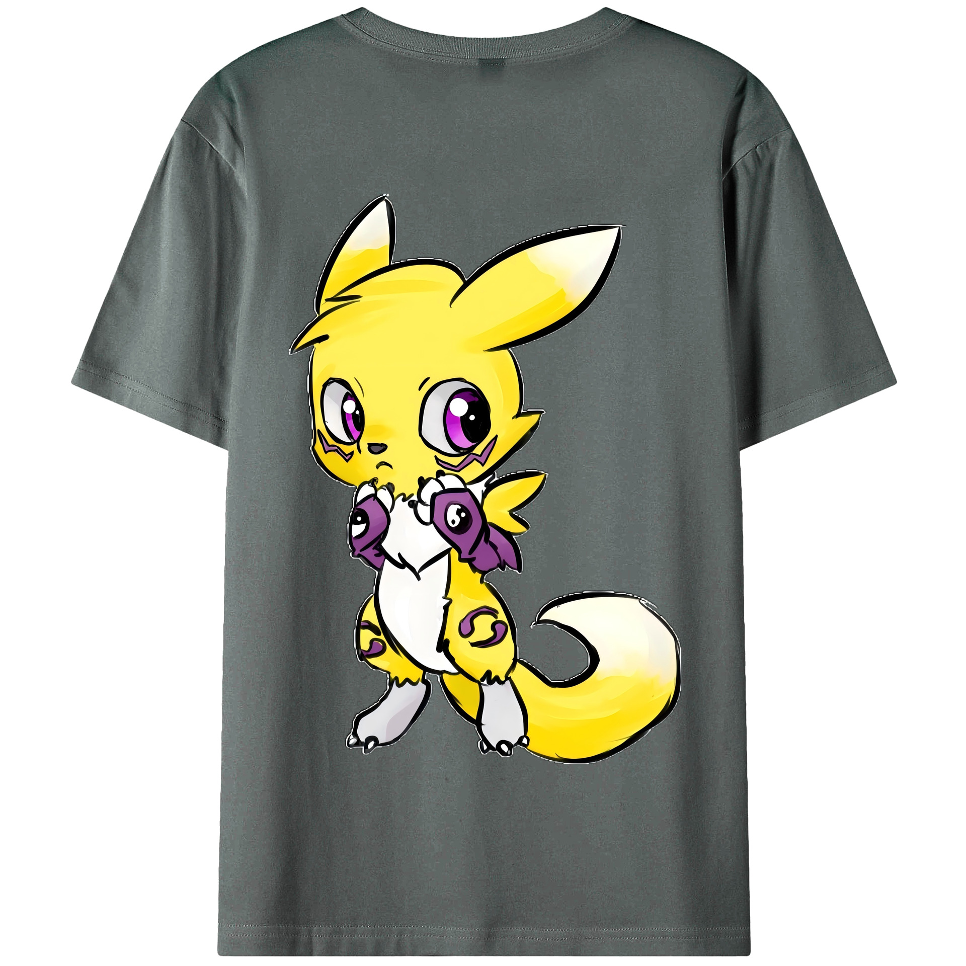 （画像用） Digimon デジタルモンスター/デジモン 綿100％半袖Tシャツ（背面プリント）